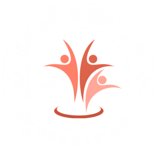 Logo for Noor e Hayat Foundation Inverted colors